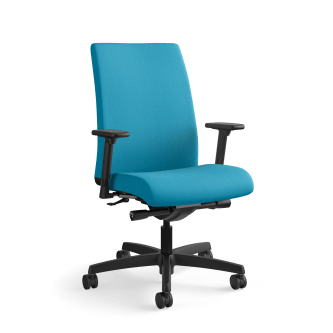 HON Ignition MidBack Task Chair | SynchroTilt | Adjustable Arms | Peacock Fabric