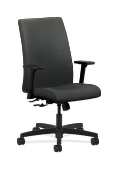 HON Ignition MidBack Task Chair | CenterTilt | Adjustable Arms | Charcoal Vinyl