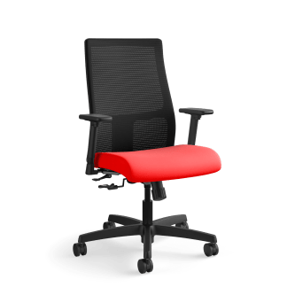 HON Ignition MidBack Mesh Task Chair | CenterTilt | Adjustable Arms | Ruby Fabric