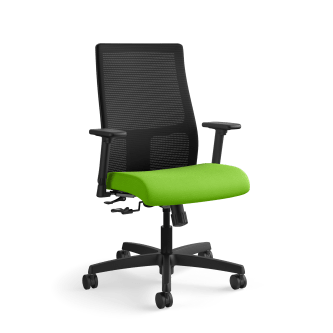 HON Ignition MidBack Mesh Task Chair | CenterTilt | Adjustable Arms | Pear Fabric