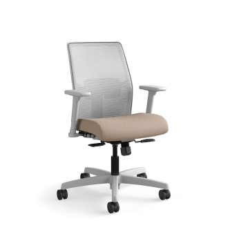 HON Ignition 4way Stretch Mesh Back Task Chair | SynchroTilt Control With Seat Slider | Adjustable Arms | Adjustable Lumbar Support | Fog 4way Stretch Mesh Back | Morel Seat Fabric | Titanium Frame