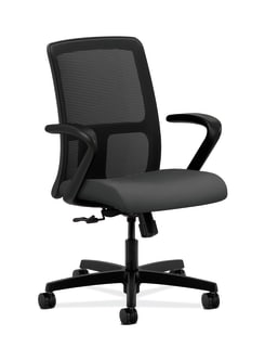 HON Ignition LowBack Mesh Task Chair | CenterTilt | Fixed Arms | Iron Ore Fabric