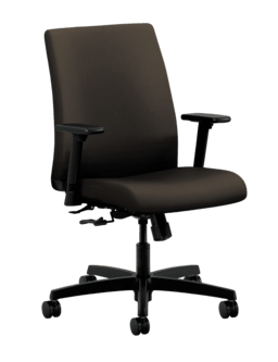 HON Ignition LowBack Task Chair | CenterTilt | Adjustable Arms | Espresso Fabric
