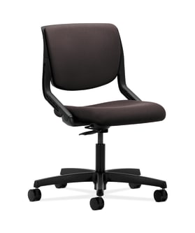 HON Motivate Task Chair | Upholstered Back | Onyx Shell | Espresso Fabric