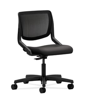 HON Motivate Task Chair | Black 4way stretch Back | Charcoal Fabric
