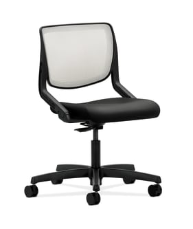 HON Motivate Task Chair | Fog 4way stretch Back | Black Fabric