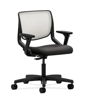HON Motivate Task Chair | Fog 4way stretch Back | Adjustable Arms | Charcoal Fabric