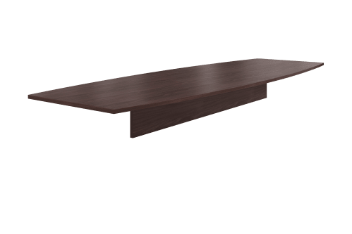 HON Preside Laminate Table Top | Boat Shape | Flat Edge | Stretcher Included | 144W | Mahogany Finish | 2 Pieces