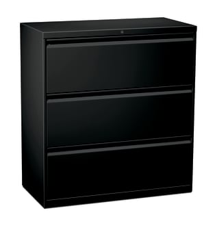 HON Flagship Lateral File | 3 Drawers | 36W | Black Finish