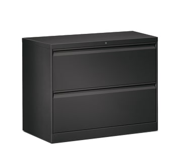 HON Flagship Lateral File | 2 Drawers | 36W | Charcoal Finish