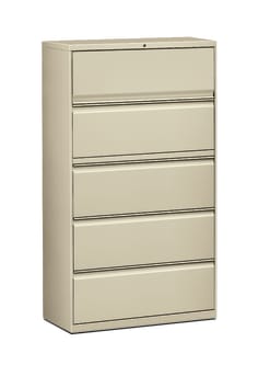 HON Flagship Lateral File | 5 Drawers | 36W | Putty Finish