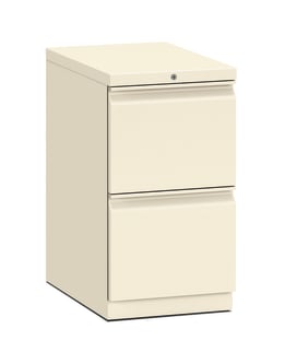 HON Brigade Mobile Pedestal | 2 File Drawers | Radius Pull | 15W | Muslin Finish