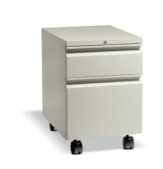 HON Flagship Mobile Pedestal | 1 Box  1 File Drawer | Radius Pull | 15W | Light Gray Finish