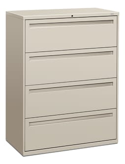 HON Brigade 700 Series Lateral File | 4 Drawers | Integral Pull | 42W | Light Gray Finish