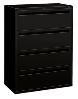 HON Brigade 700 Series Lateral File | 4 Drawers | Integral Pull | 42W | Black Finish