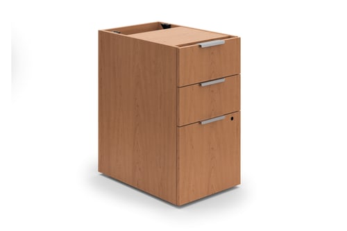 HON Voi Support Pedestal | 2 Box  1 File Drawer | 16W x 24D | Harvest Finish