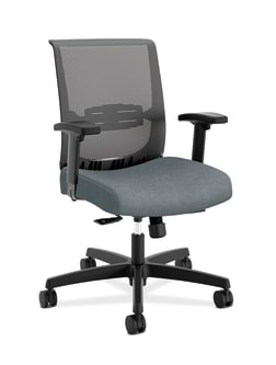 HON Convergence Task Chair | SynchroTilt With Seat Slide Control | Height and WidthAdjustable Arms | Basalt Fabric