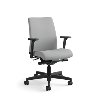 HON Ignition LowBack Task Chair | SynchroTilt Back Angle | Adjustable Arms | Frost Fabric