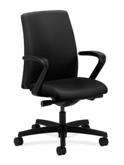 HON Ignition LowBack Task Chair | SynchroTilt | Fixed Arms | Black Fabric
