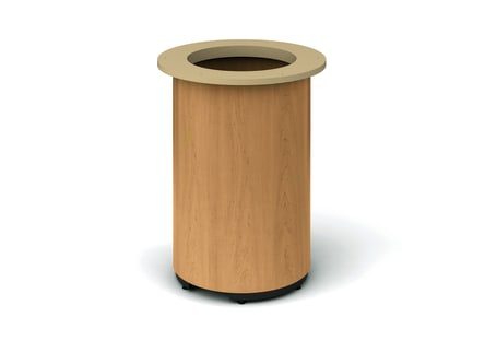 HON Preside Laminate Table Base | Cylinder Style | Harvest Finish
