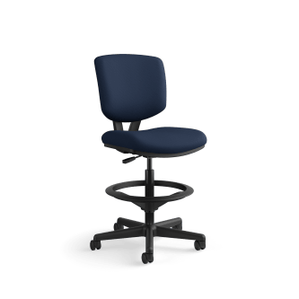 HON Volt Task Stool | Extended Height Footring | Navy Fabric