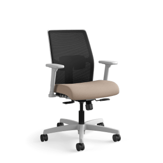 HON Ignition 4way Stretch Mesh Back Task Chair | SynchroTilt Control With Seat Slider | Adjustable Arms | Adjustable Lumbar Support | Black 4way Stretch Mesh Back | Morel Seat Fabric | Titanium Frame