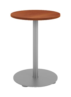 HON Flock 18 Inch Personal Table Laminate | Cognac Top | Textured Silver Base