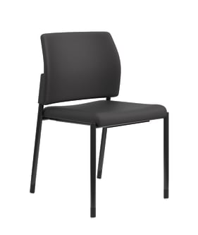 HON Accommodate Guest Chair | Black Fabric | Textured Black Frame | Armless