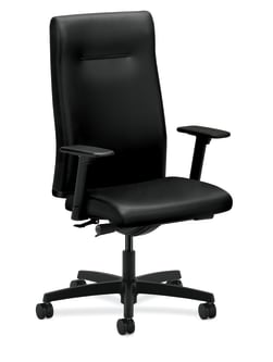 HON Ignition Executive HighBack Chair | Adjustable Arms | Black Leather