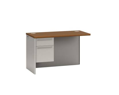 HON 38000 Series Left Return Bourbon CherryLight Gray