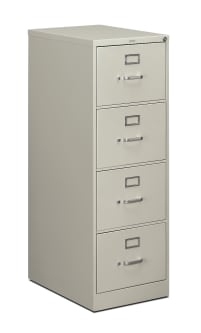 HON 510 Series Vertical File | 4 Drawers | Legal Width | 1814W x 25D | Light Gray Finish