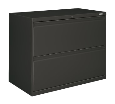 HON Brigade 800 Series Lateral File | 2 Drawers | Radius Pull | 36W | Charcoal Finish