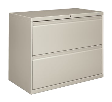 HON Brigade 800 Series Lateral File | 2 Drawers | Radius Pull | 36W | Light Gray Finish