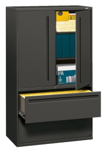 HON Brigade 700 Series Lateral File | 2 Drawers  3 Shelves | Integral Pull | 42W | Charcoal Finish