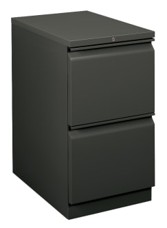 HON Flagship Mobile Pedestal | 2 File Drawers | Radius Pull | 15W | Charcoal Finish