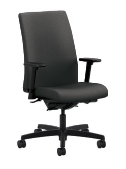 HON Ignition MidBack Task Chair | SynchroTilt Back Angle | Adjustable Arms | Iron Ore Fabric