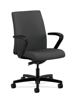 HON Ignition LowBack Task Chair | SynchroTilt | Fixed Arms | Iron Ore Fabric