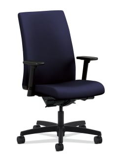 HON Ignition MidBack Task Chair | SynchroTilt Back Angle | Adjustable Arms | Navy Fabric