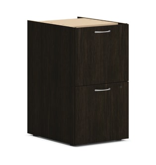 HON Mod Support Pedestal | 2 File Drawers | 15W | Java Oak Finish
