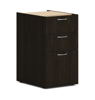 HON Mod Support Pedestal | 2 Box  1 File Drawer | 15W | Java Oak Finish