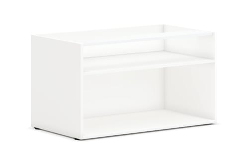 HON Mod Low Open Storage Credenza | Without Top | 36W | Simply White Finish