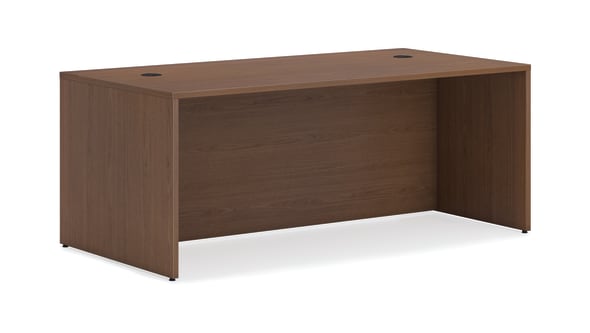 HON Mod Desk Shell Sepia Walnut