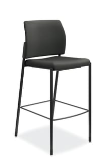 HON Accommodate Cafe Stool | Iron Ore Fabric | Textured Black Frame | Armless