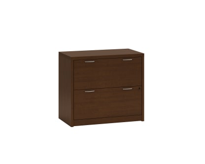 HON Valido Lateral File | 2 Drawers | 36W | Satin Nickel Sweep Pull | Shaker Cherry Finish