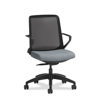 HON Cliq Office Chair | Black Mesh Back | SynchroTilt | Basalt Seat Fabric | Black Frame