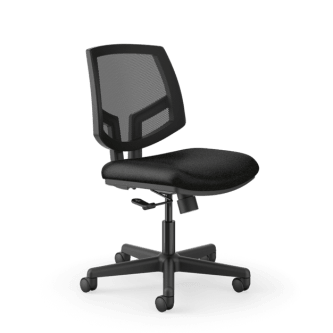 HON Volt Mesh Back Task Chair | CenterTilt | Black Bonded Leather