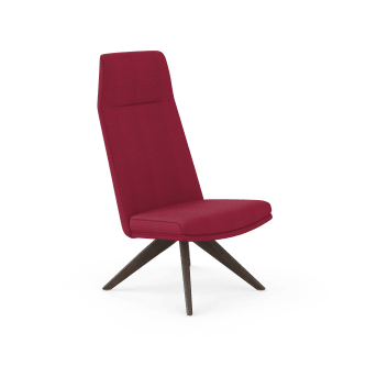HON Mav HighBack Lounge Chair | Armless | Marsala Fabric | Florence Walnut Finish