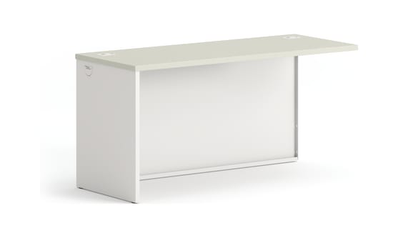 HON 38000 Series Left Return Shell Silver MeshLight Gray