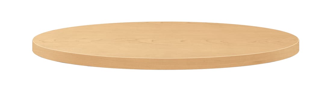 Arrange 30 Round Top | No Grommet | Natural Maple Laminate | Natural Maple Edgeband