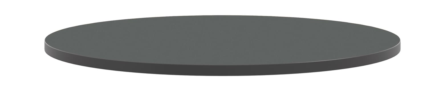 Arrange 42 Round Top | No Grommet | Steel Mesh Laminate | Charcoal Edgeband